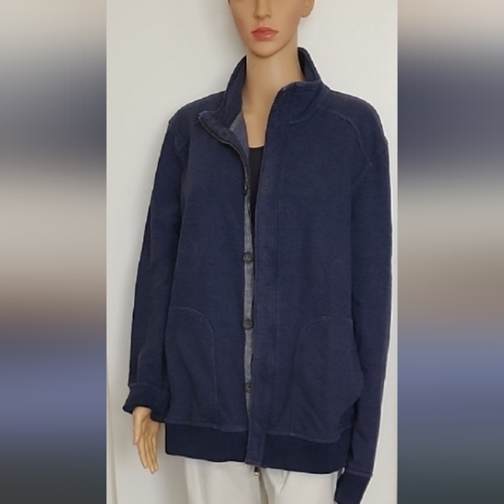 Banana Republic Navy Blue Zip-Up Jacket.